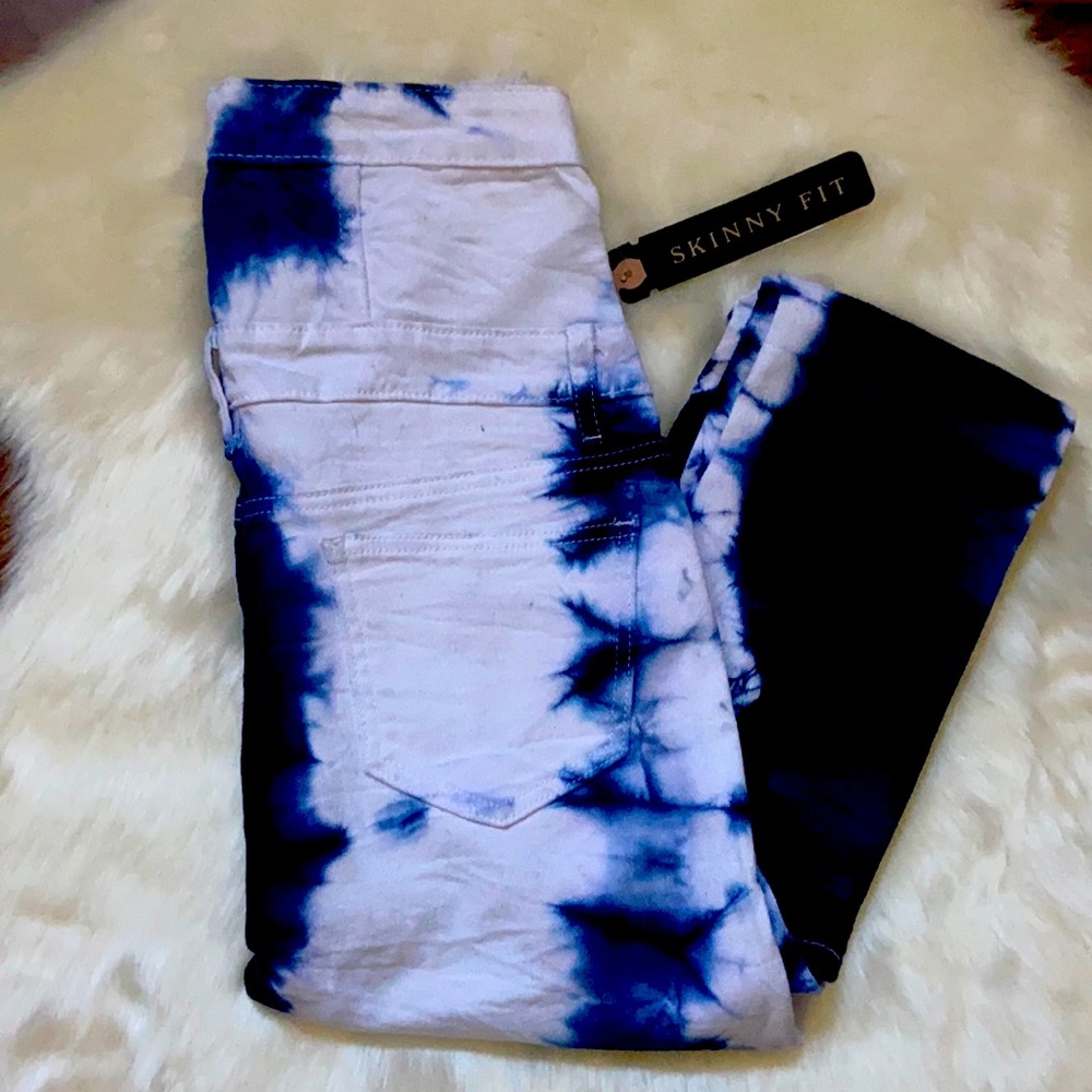 ⭐️ Host pick ⭐️ Be-girl basic white tie-dye skinny jeans in size M